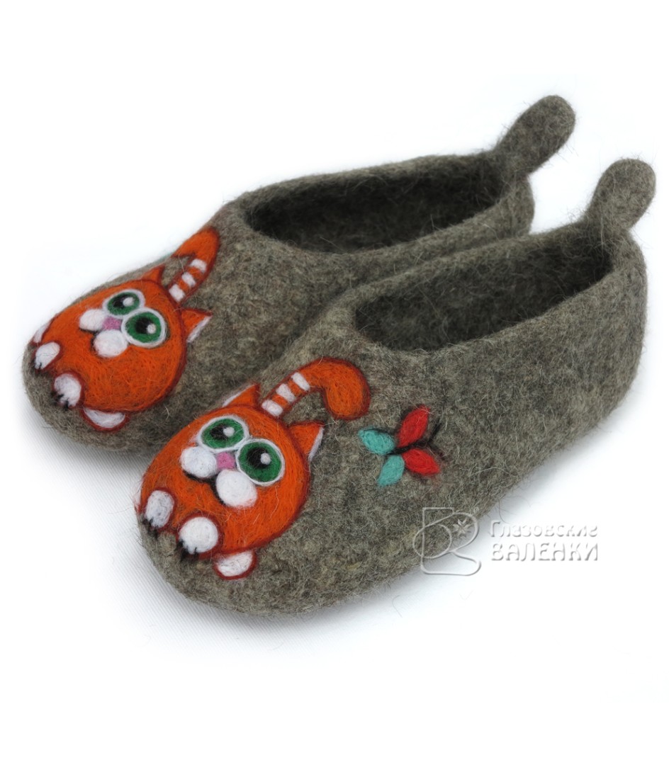 F75 Круглый котик рыжий (хвостик)